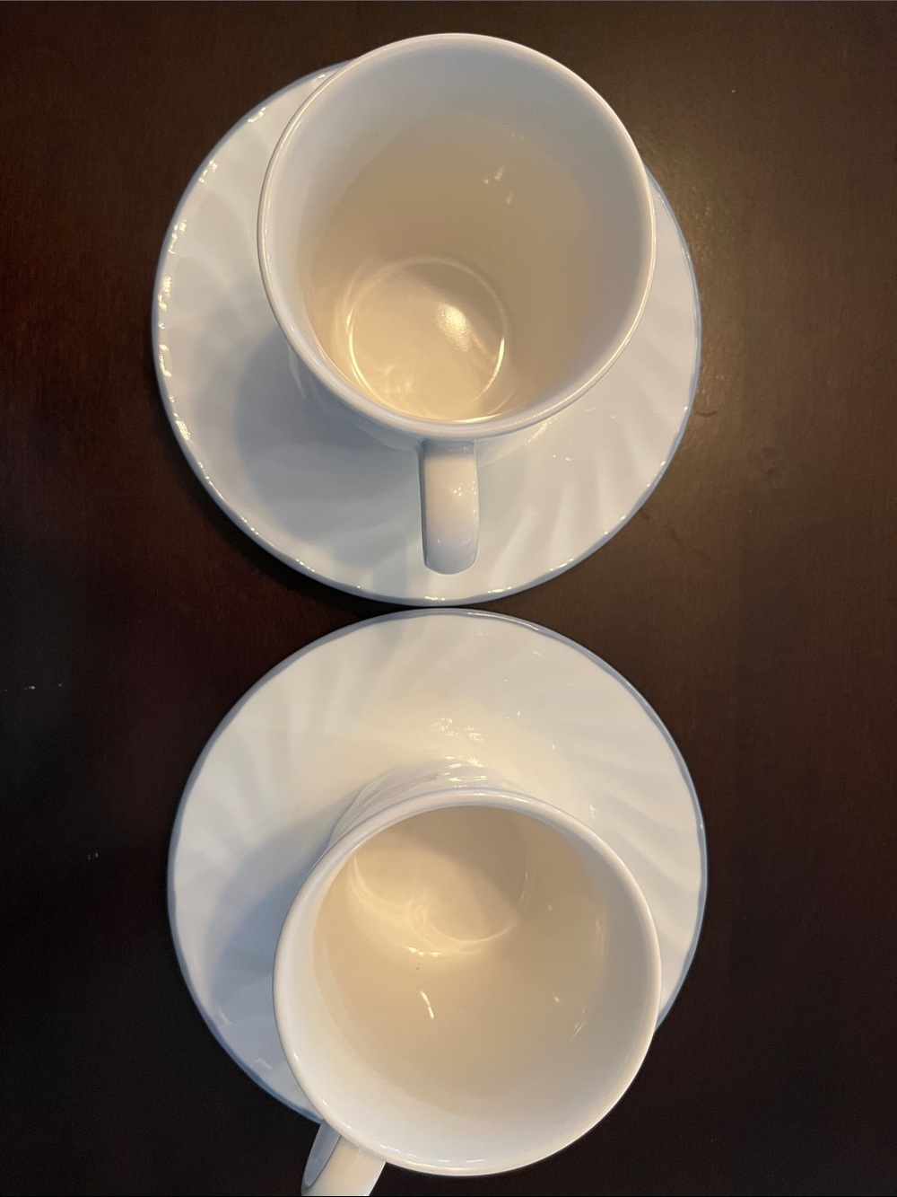 Set Corelle Cups and Saucers Pink Trio Pattern - Picture 2 of 8